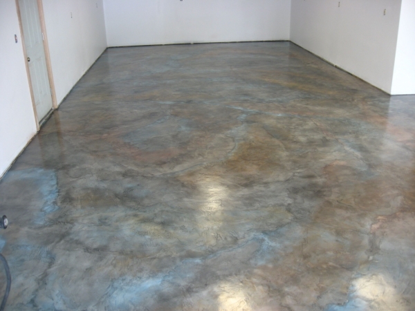 A stained concrete floor done by the best concrete contractor in Homestead FL